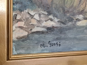 Altes Gemälde des tschechoslowakischen Malers Miloslav Gross  SSR Bild 3