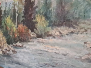 Altes Gemälde des tschechoslowakischen Malers Miloslav Gross  SSR Bild 2