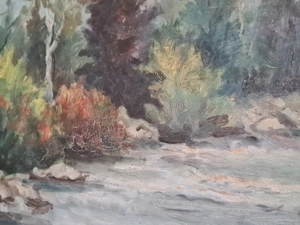 Altes Gemälde des tschechoslowakischen Malers Miloslav Gross  SSR Bild 7