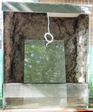 Hochterrarium aus Glas mit eigenbau Innenraum und Heatpanel HxBxT: 120x100x50