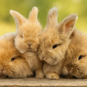  Englisch Angora Kaninchen Lionlops Löwenwidder