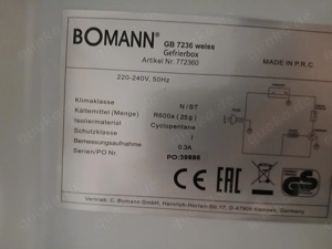 Bomann GB 7236 Gefrierschrank weiß Bild 3