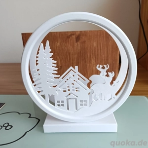 Weihnachten Dekoration mit Kerze 