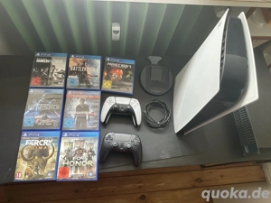 PS5 Console Disc Edition 1TB + 2 Controllers + 7 Spiele