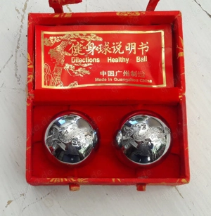 Qi-Gong Kugeln Klangkugeln Meditationskugeln Silber