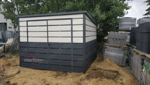   Blechgarage Gehäuse Müllverkleidung  Mülltonnenü