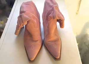 Cowboy-Stiefel, rosa, Wildleder, Gr.41, wie neu