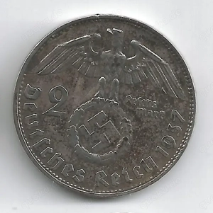 2 Reichsmark Hindenburg Reich 1937  Bild 2