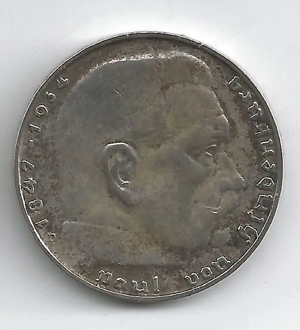 2 Reichsmark Hindenburg Reich 1937 