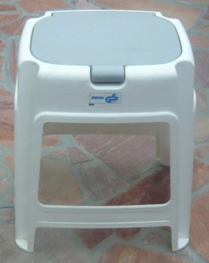 Sitzhocker Badhocker Hocker mit Stauraum weiß TÜV geprüft mit GS