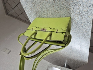 Handtasche Leder grün Bild 3 Handtasche Leder grün Bild 3