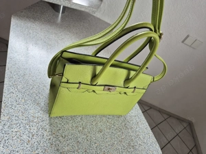 Handtasche Leder grün Bild 4 Handtasche Leder grün Bild 4