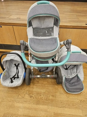 3 teiliges kinderwagen in Grau 