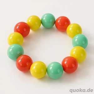Perlen Armband | Farbenspiel   Sommerlaune in Rot, Gelb & Türkis | Handgemacht