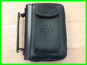 Organizer Leder-Optik schwarz Handyfach Tragegriff Geldbeutel Notizen Timer Zweigeteilt