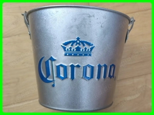 Corona Blecheimer zur Kühlung, Deko, Design, Blumentopf, Eiskübel, Flaschenkühler, Blechkübel, Bier