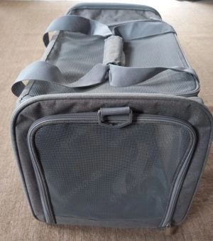 Tiertransportbox, grau, genehmigt von Fluggesellschaften