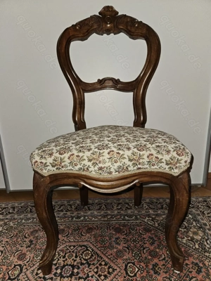 Antik! Stabiler, massiver Barock Stuhl mit Schnitzereien, gepolstert, um 1880, TOP!