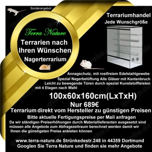 Nager- Terrarium 100x60x160cm Terrarien Käfig