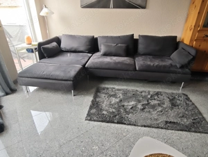 Ikea SÖDERHAMN 4er-Sofa, mit Récamiere , dunkelgrau Bild 3