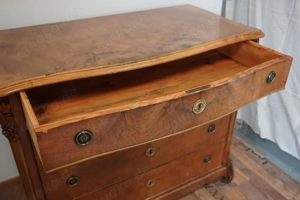 Schubladen-Kommode antik Gründerzeit 1860  -70, 4 Schubladen mit Schloss Bild 2