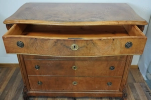 Schubladen-Kommode antik Gründerzeit 1860  -70, 4 Schubladen mit Schloss Bild 7