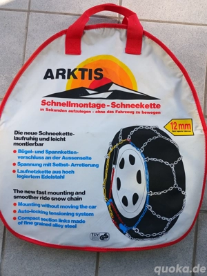 Arktis Schnellmontage Schneeketten 12mm   PKW   SUV   Paar   leicht gebraucht   TÜV & ÖNORM geprüft