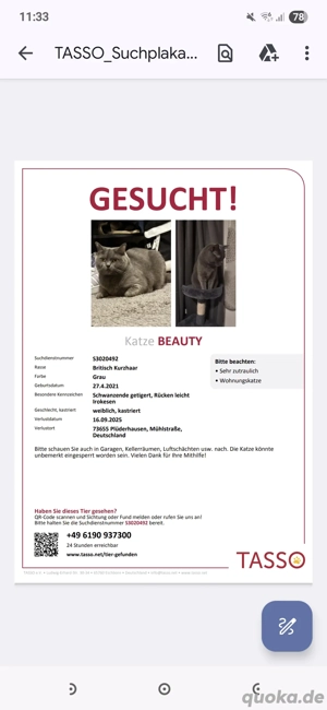 BKH nach wie vor vermisst.