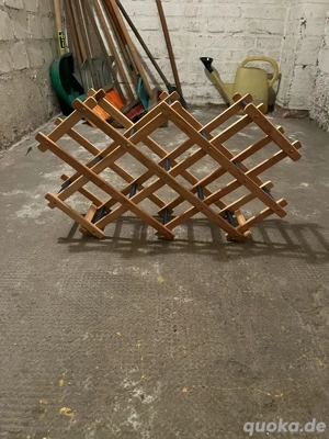 Holz-Weinregal   Ziehharmonika-Regal - variabel & klappbar