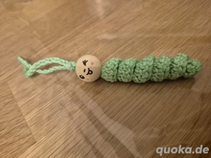 glückwürmchen glücksbringer Anhänger verschenken handmade gehäkelt