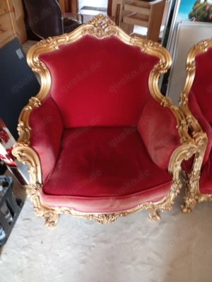 Thronsessel rot gold von Silik