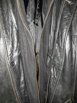 Schwarze Herren-Lederjacke in Größe 60 Bild 5