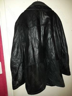 Schwarze Herren-Lederjacke in Größe 60 Bild 6