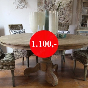 Runder Esstisch Küchentisch Hartholztisch Teak 130cmx130cmxH78cm in Starnberg NUR ABHOLER