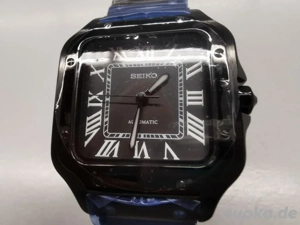 Seiko Mod Santos komplett schwarz, kurz getragen 