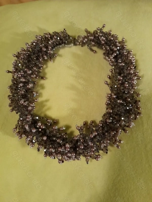 Breite Statement-Kette in grau-rosé Bild 2