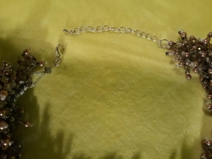 Breite Statement-Kette in grau-rosé Bild 7