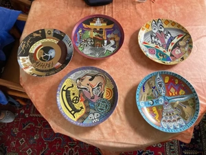 5 Wandteller von Fürstenberg Serie  Five Continents 