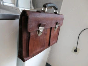 Leder-Aktentasche aus den 20er oder 30er Jahren Bild 2