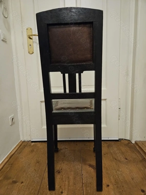 Antik! 2 x Massiver, stabiler Holz Stuhl Eiche ca. 1920 Jugendstil á 50 ! Rarität!  Bild 8