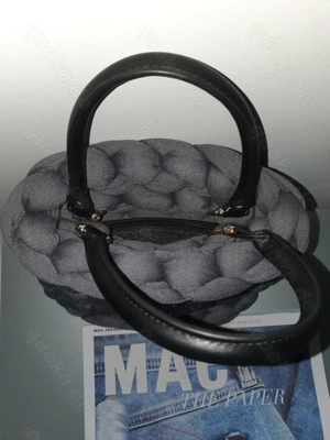 Neu! Exklusive Mac Jeans Handtasche Tasche Grobstrick Zopfmuster Ungetragen! TOP! Bild 4