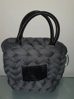 Neu! Exklusive Mac Jeans Handtasche Tasche Grobstrick Zopfmuster Ungetragen! TOP! Bild 2