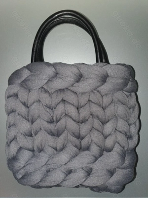 Neu! Exklusive Mac Jeans Handtasche Tasche Grobstrick Zopfmuster Ungetragen! TOP! Bild 6