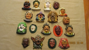 17 Fastnachtsmasken 7-12 cm