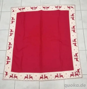 Tischdecke, rot, 85 x 85 cm, Advent, Weihnachten