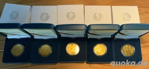 5 st. 100   goldmünzen alle prägezeichen 2024