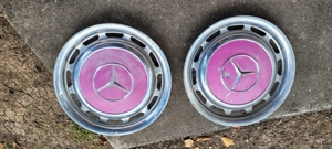 14 Zoll Edelstahl Radkappen von altem Benz