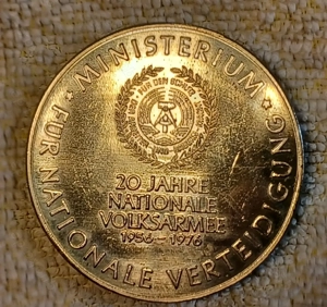 DDR Medaillensatz 4x 20 Jahre Nationale Volksarmee 1956 - 1976