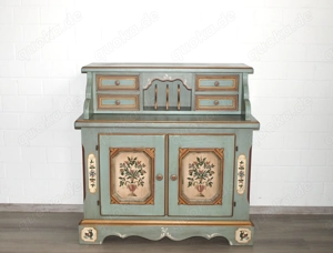 Sekretär (Nr.1294) Voglauer Anno 1700 altblau Fichte massiv