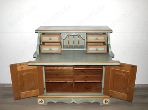 Sekretär (Nr.1294) Voglauer Anno 1700 altblau Fichte massiv Bild 6